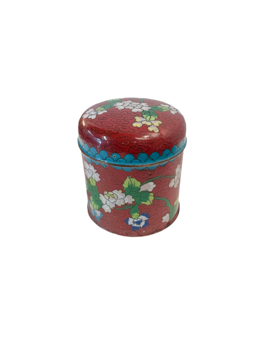 Chinese Cloisonné Tea Caddy