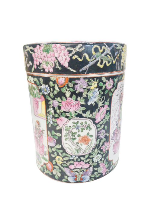 Famille Noir Lidded Jar