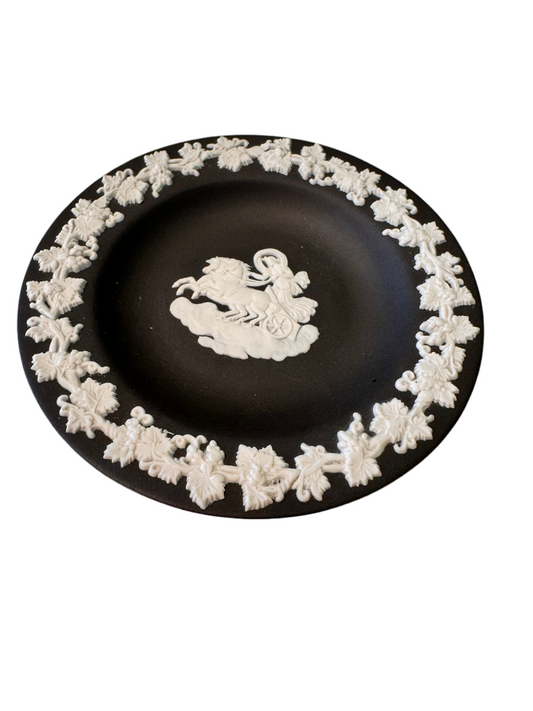 Black Wedgewood Jasperware Pegasus Trinket Dish