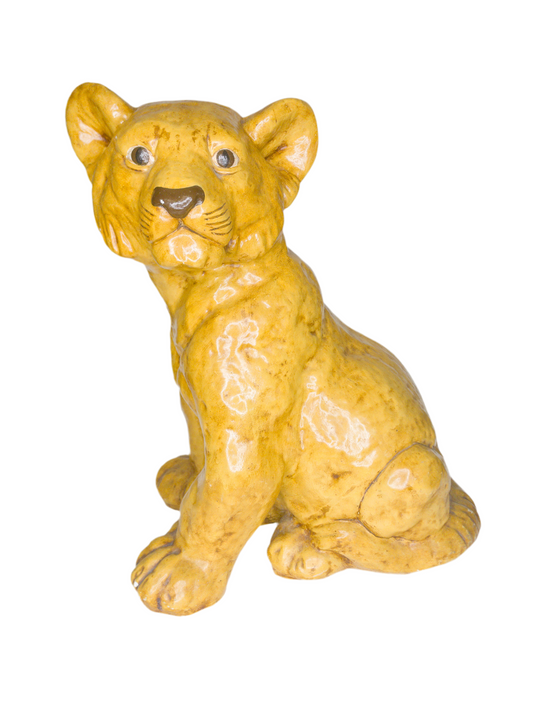 Mid-century Seated Lion Cub figure
