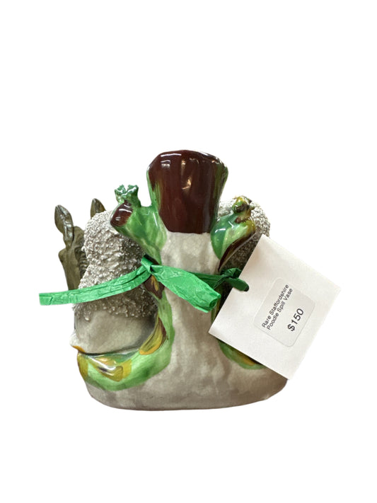 Rare Staffordshire Poodle Dog Spill Vase