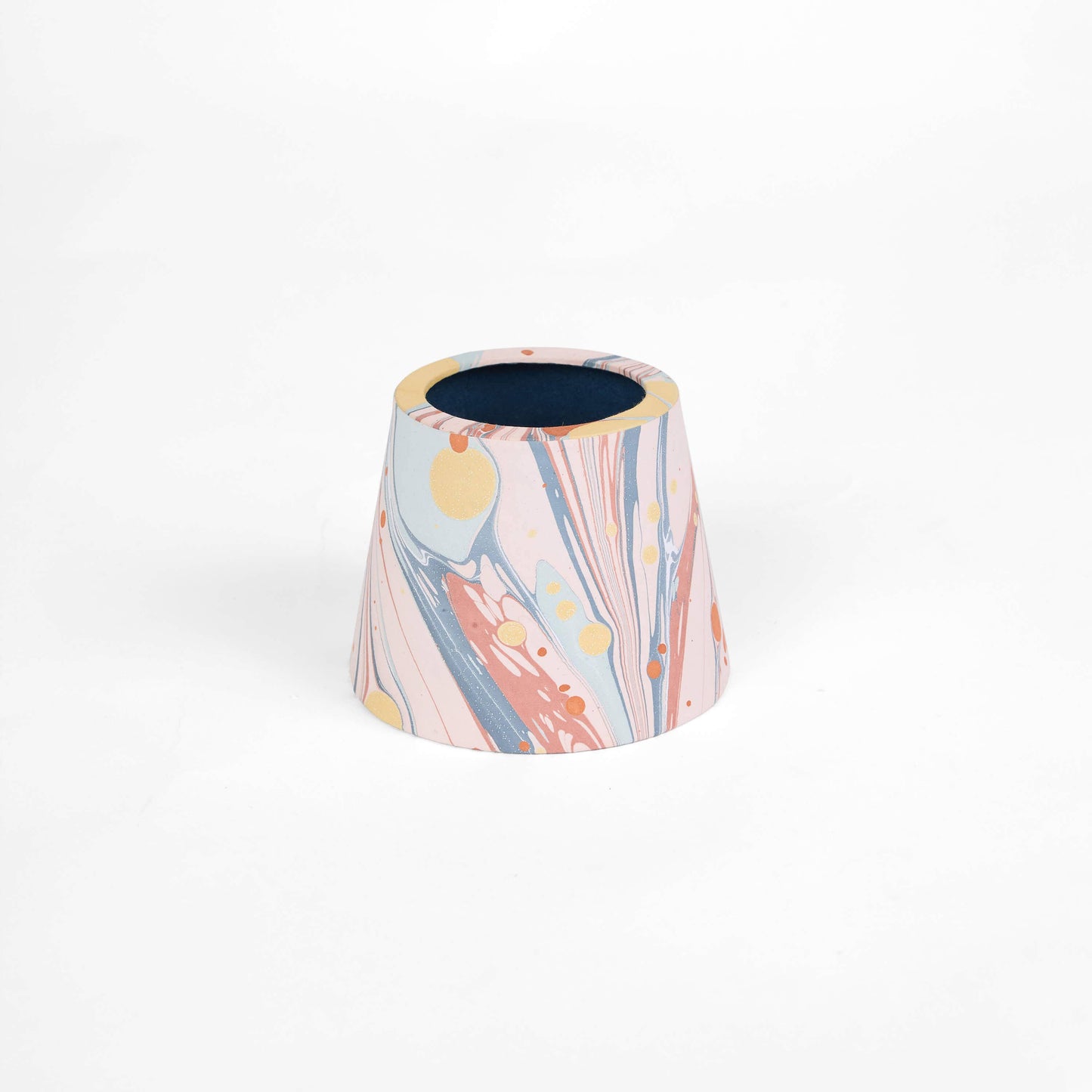 PRE ORDER - Hand marbled lampshade for LED table lamp - Twilight Pebble