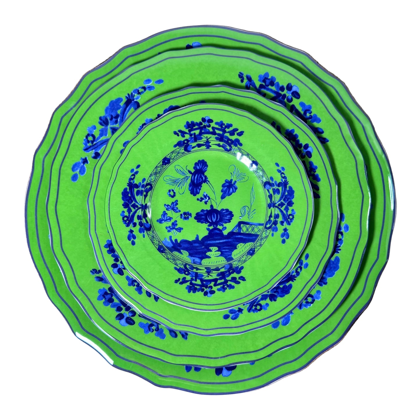 Green Chinoiserie Faenza Dinnerware