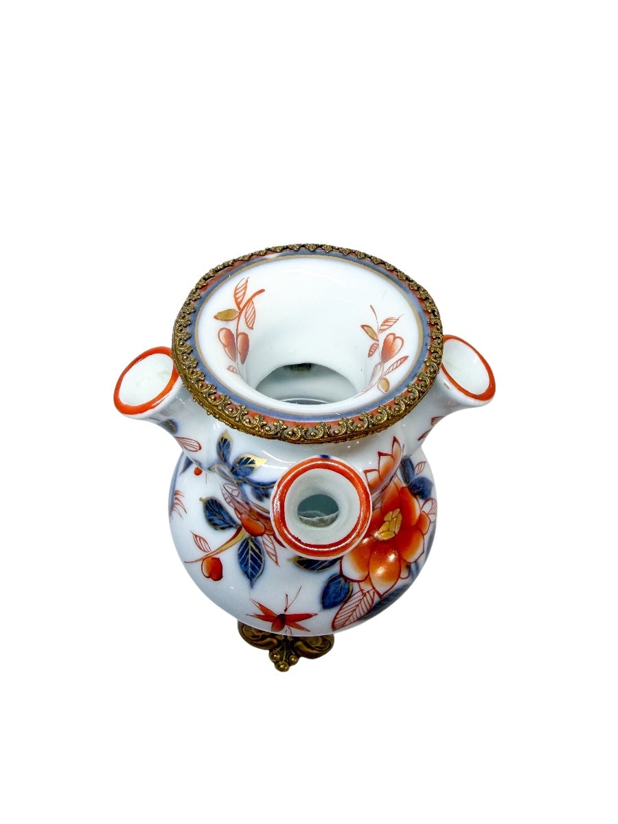 Rare Antique Imari Porcelain Tulipiere Vase with Ormolu Mounts