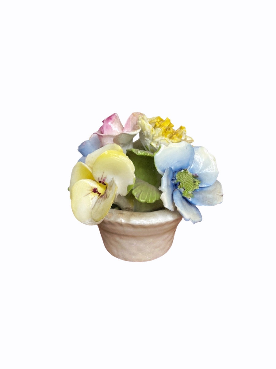 Vintage Radnor Bone China Floral Bouquet Posy Pot Figurine as found
