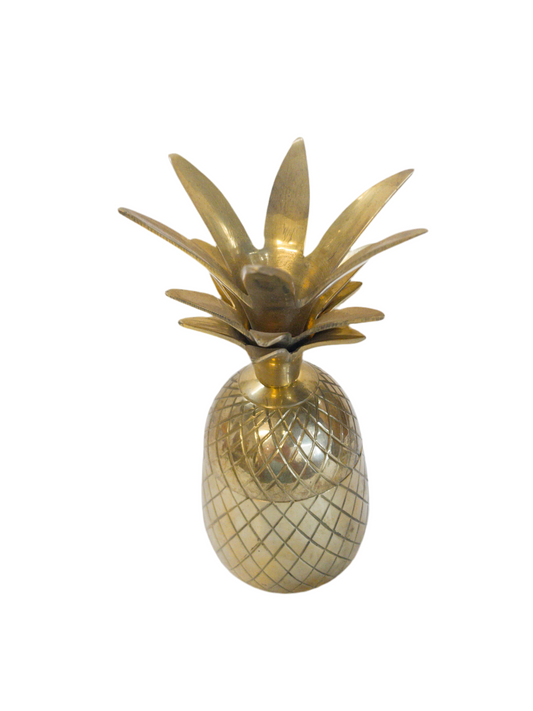 Mid-century Brass Lidded Pineapple Small