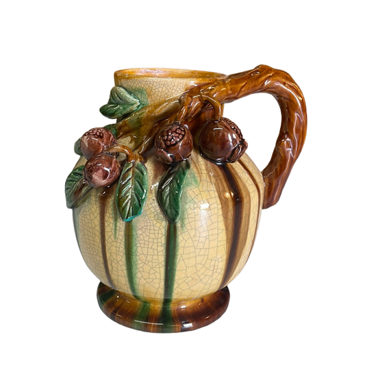 Majolica Style Cocoa Bean Pitcher