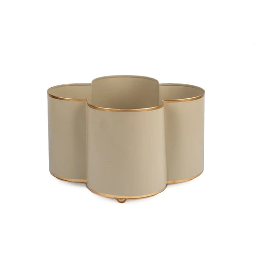 Quatrefoil Planter - Taupe