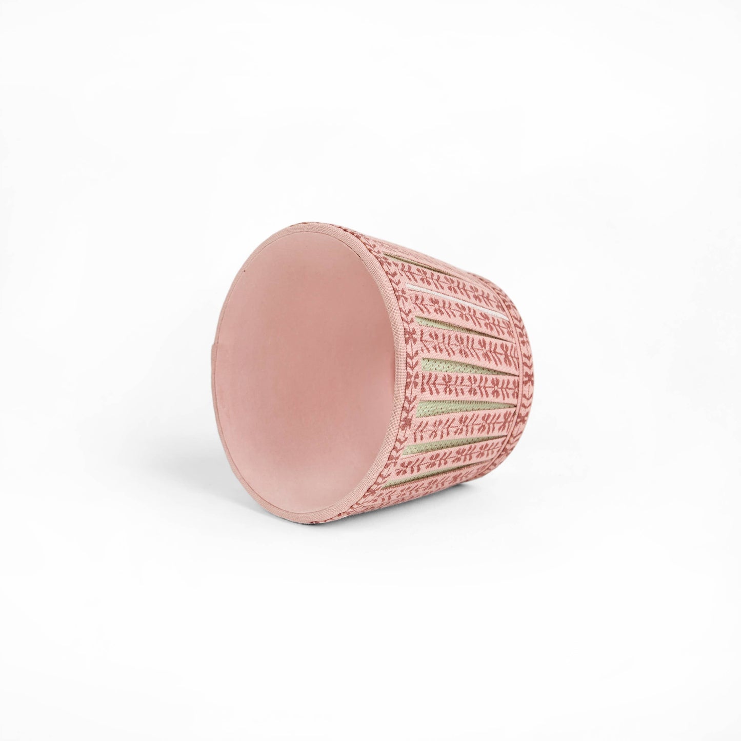PRE-ORDER Block Printed Lampshade Cover - Mint Rose Rhea