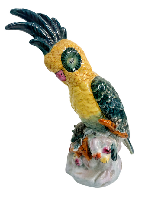 Vintage Porcelain Cockatoo on Branch