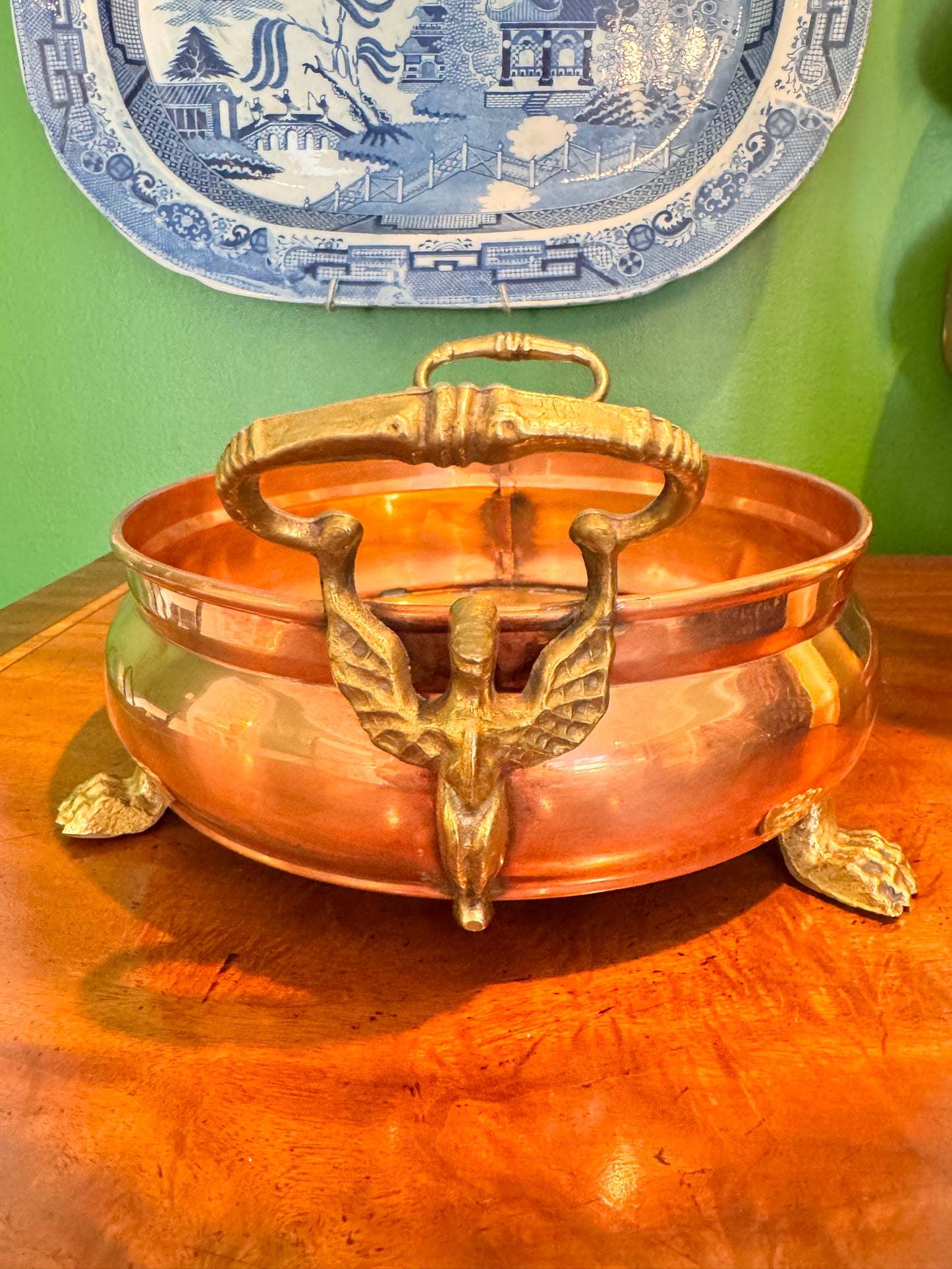 Antique Brass and Copper Jardiniere