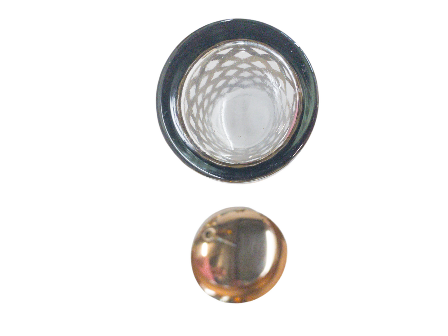 Mid-century 22K Gold Lattice Cocktail Shaker