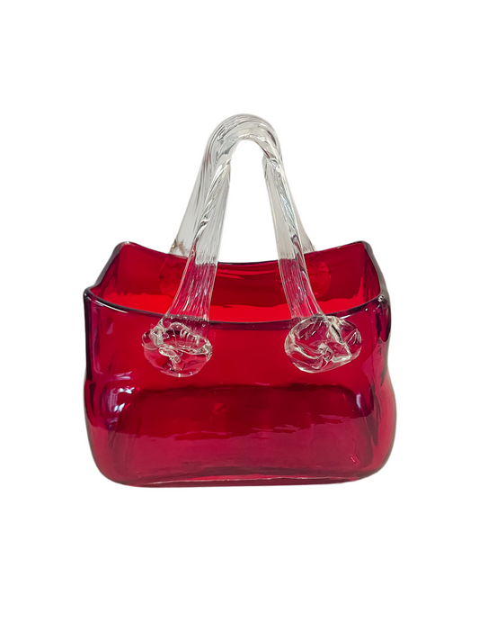 Murano Style Art Glass Purse