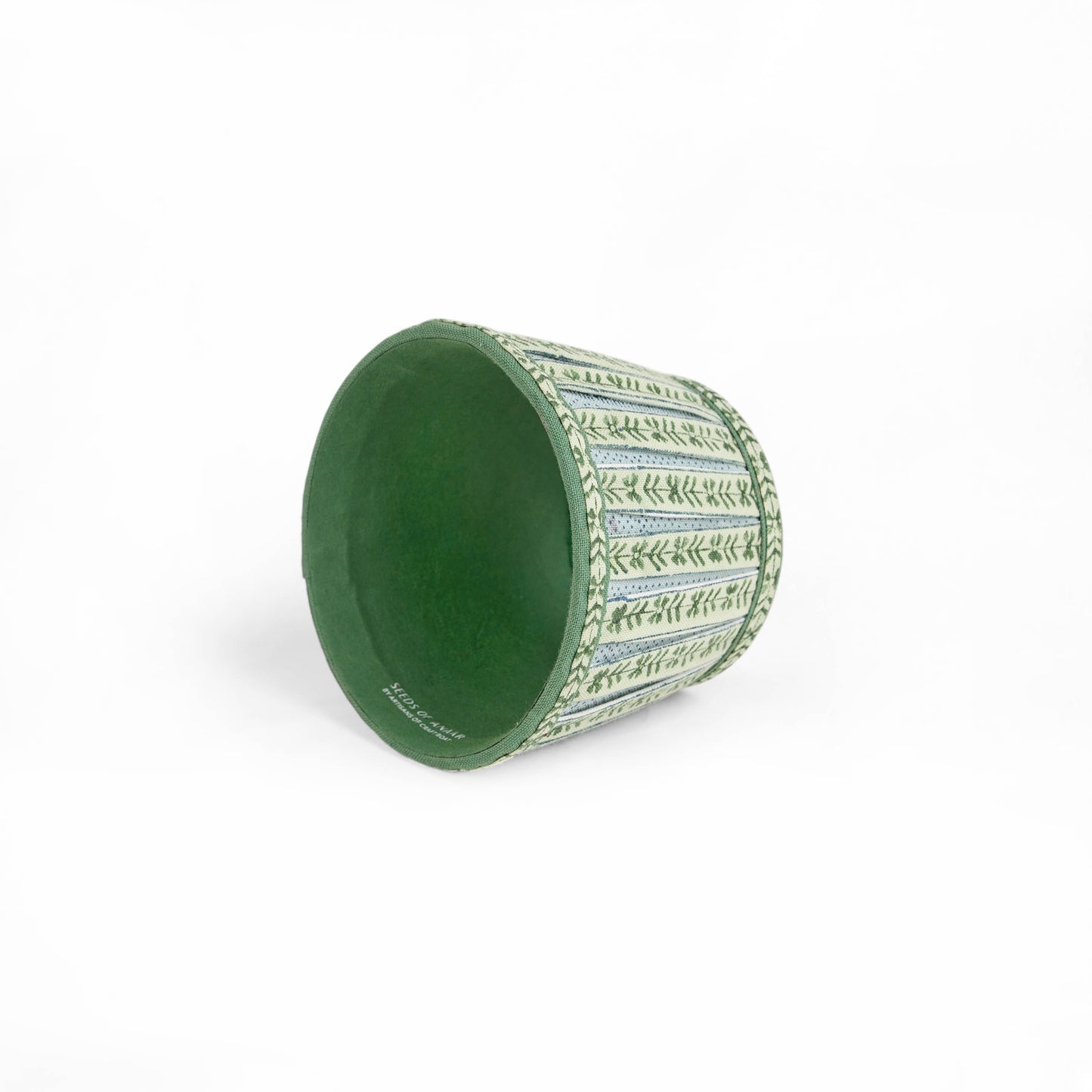 PRE-ORDER Block Printed Lampshade Cover - Mint Sky Rhea