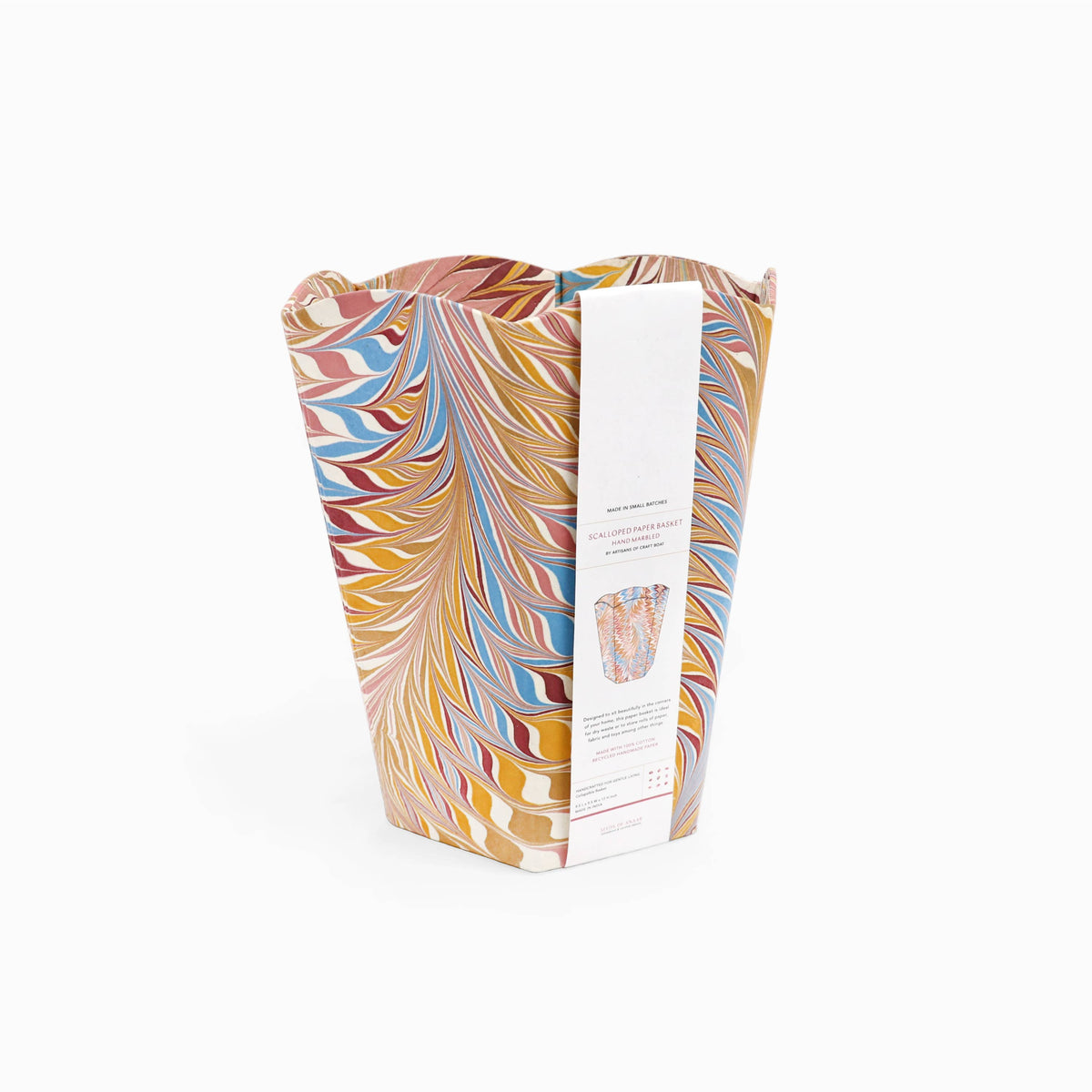 Marbled Wastebasket in Desert Feather
