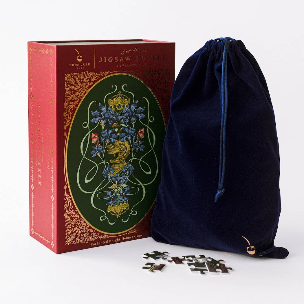 Enchanted Knight Helmet Cameo 500-Piece Puzzle