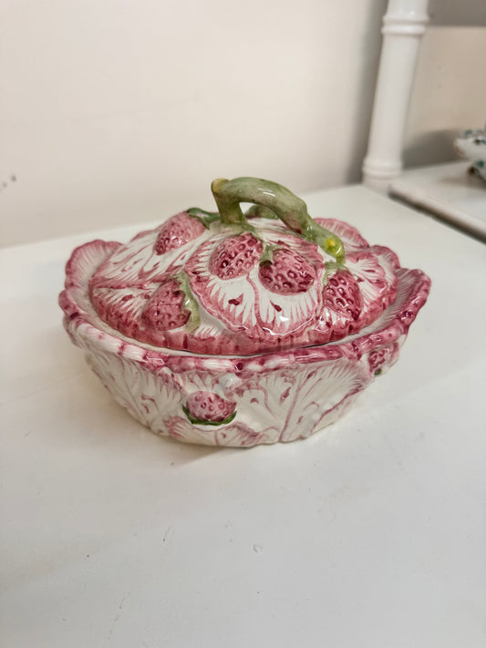 Vintage Neuwirth Strawberry Covered Bowl