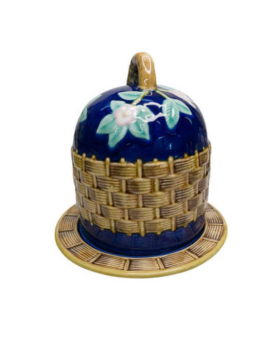 Majolica Cheese Keeper