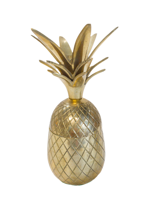 Mid-century Brass Lidded Pineapple Small