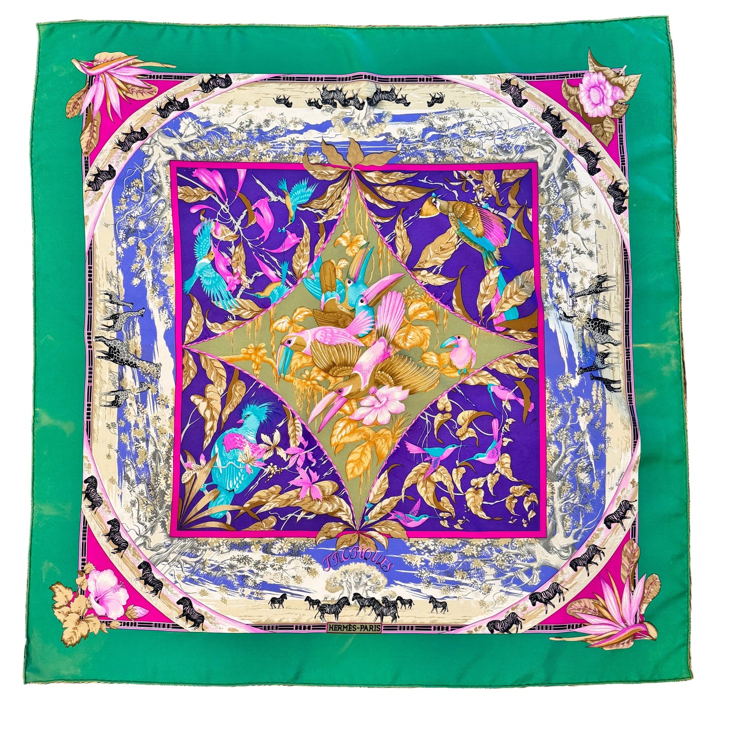 Vintage Hermes "Tropiques" Scarf