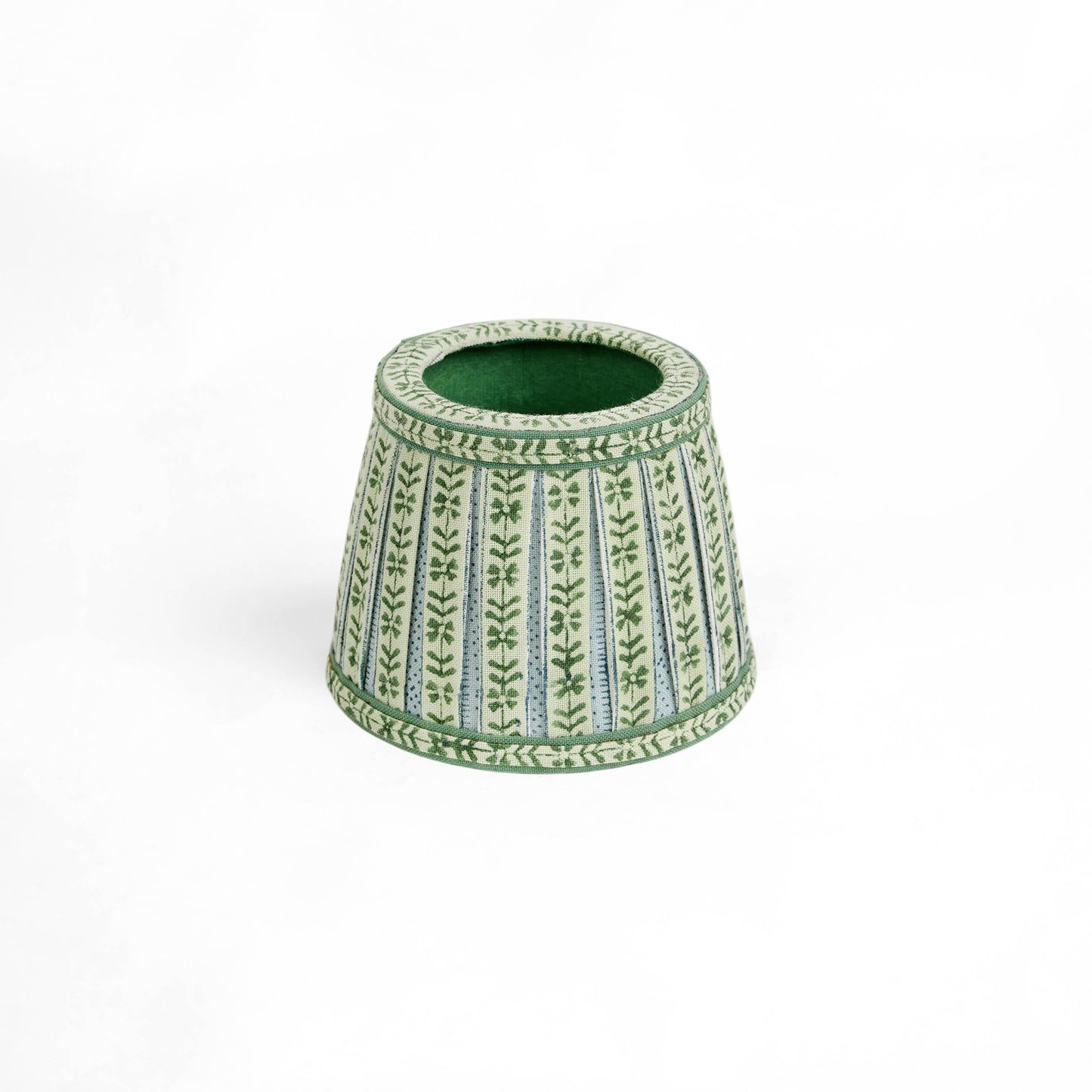 PRE-ORDER Block Printed Lampshade Cover - Mint Sky Rhea