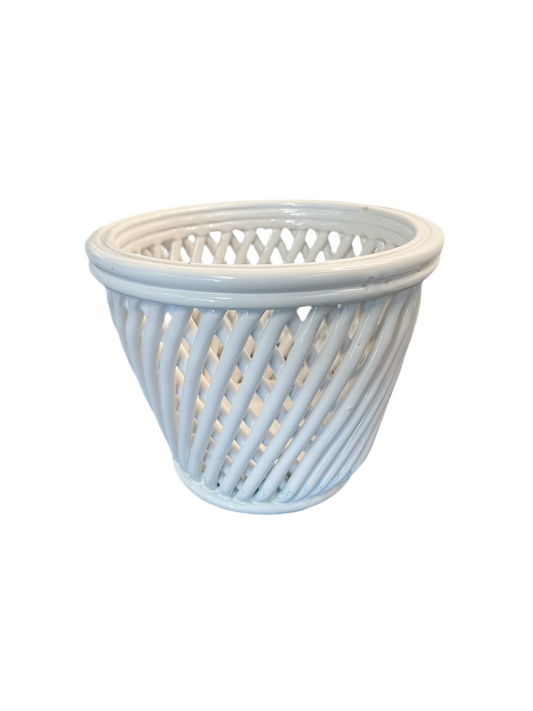 Vintage Italian Basketweave Planter