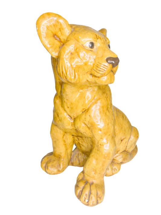 Mid-century Seated Lion Cub figure
