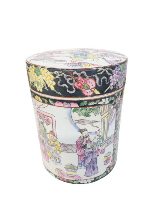 Famille Noir Lidded Jar