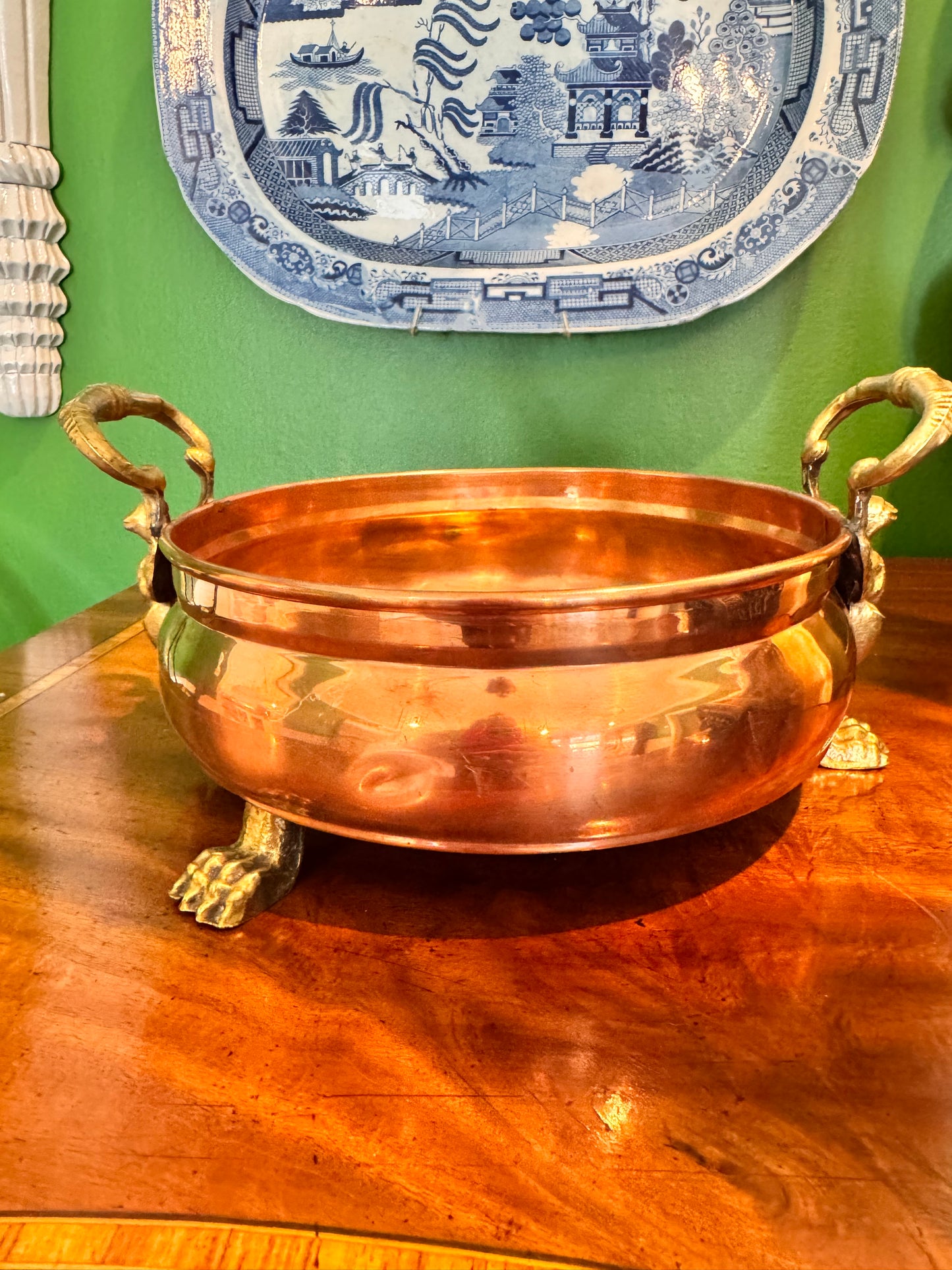 Antique Brass and Copper Jardiniere