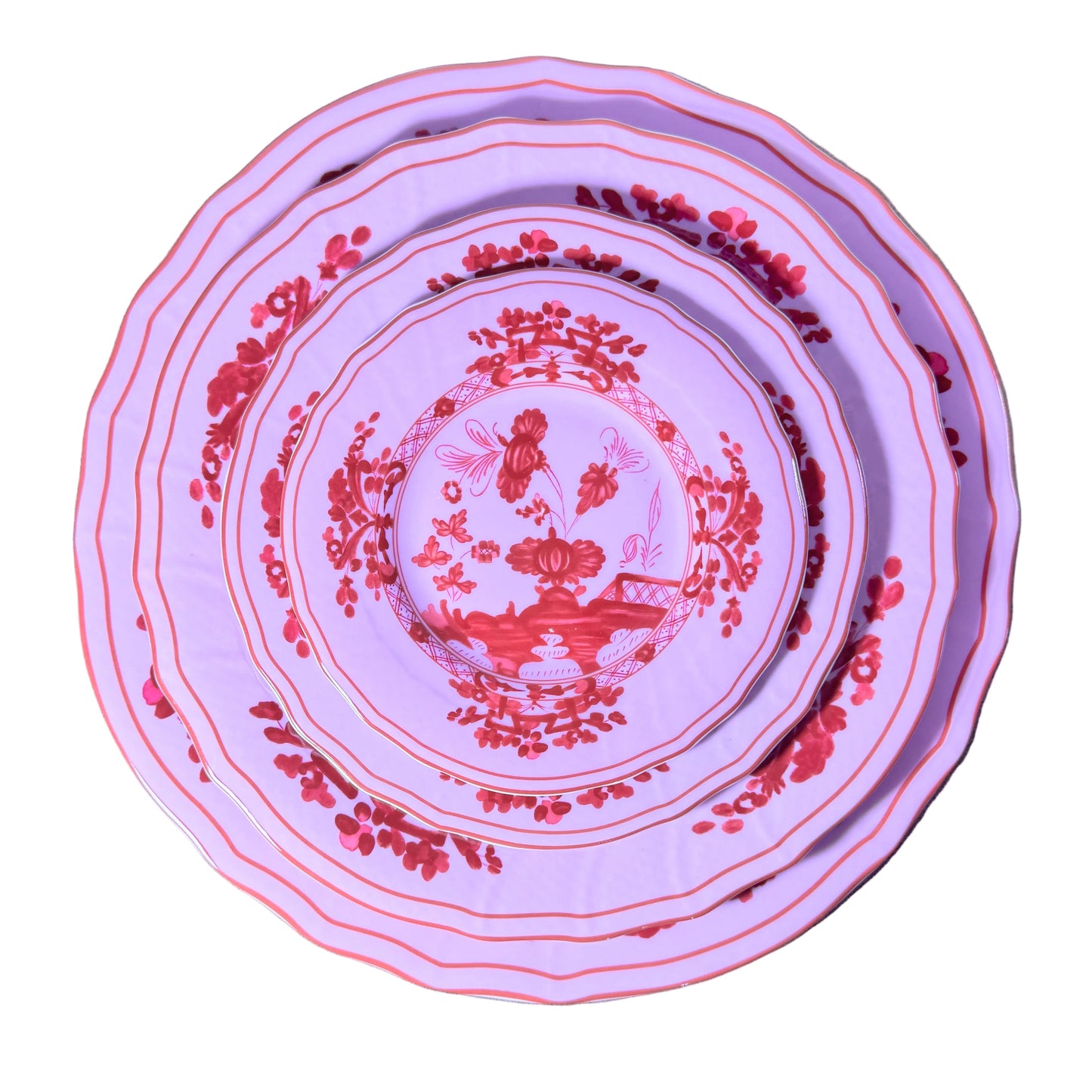 Pink Chinoiserie Faenza Dinnerware