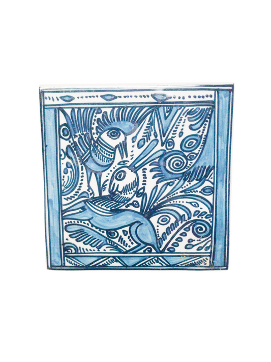 Felix Tissot Taxco Mexican Folk Art Pottery Tile