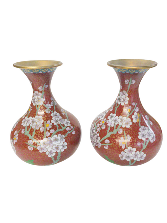 Cloisonné Vase Pair