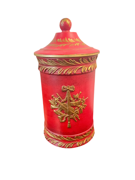 Italian Hand Painted Ceramic Canister