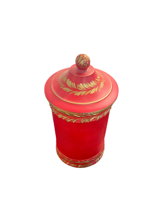 Italian Hand Painted Ceramic Canister