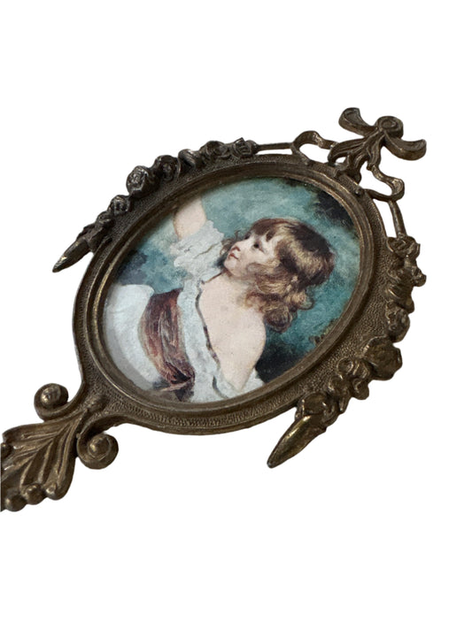 Antique Brass Italian Bow Frames Pair