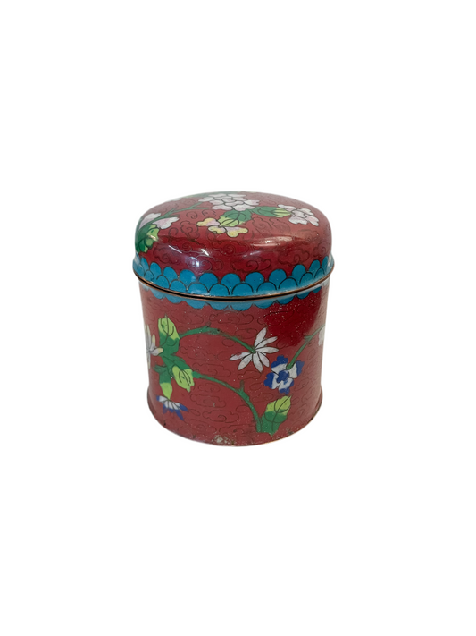 Chinese Cloisonné Tea Caddy