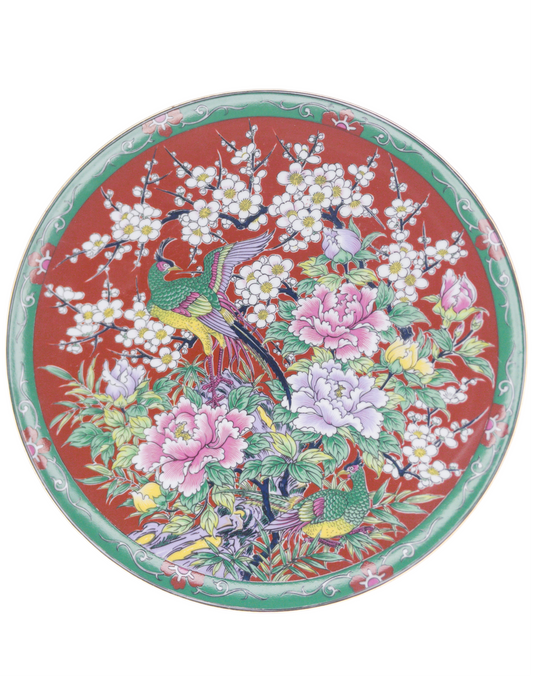 Japanese Imari Pheasant Plate - Red