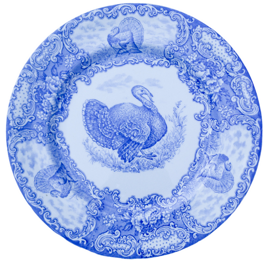 Antique Staffordshire Turkey Plate