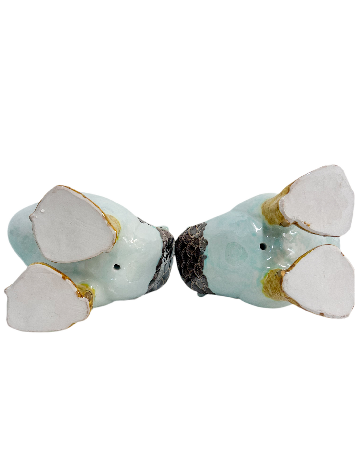 Vintage Herend Style Hand Painted Duck Pair