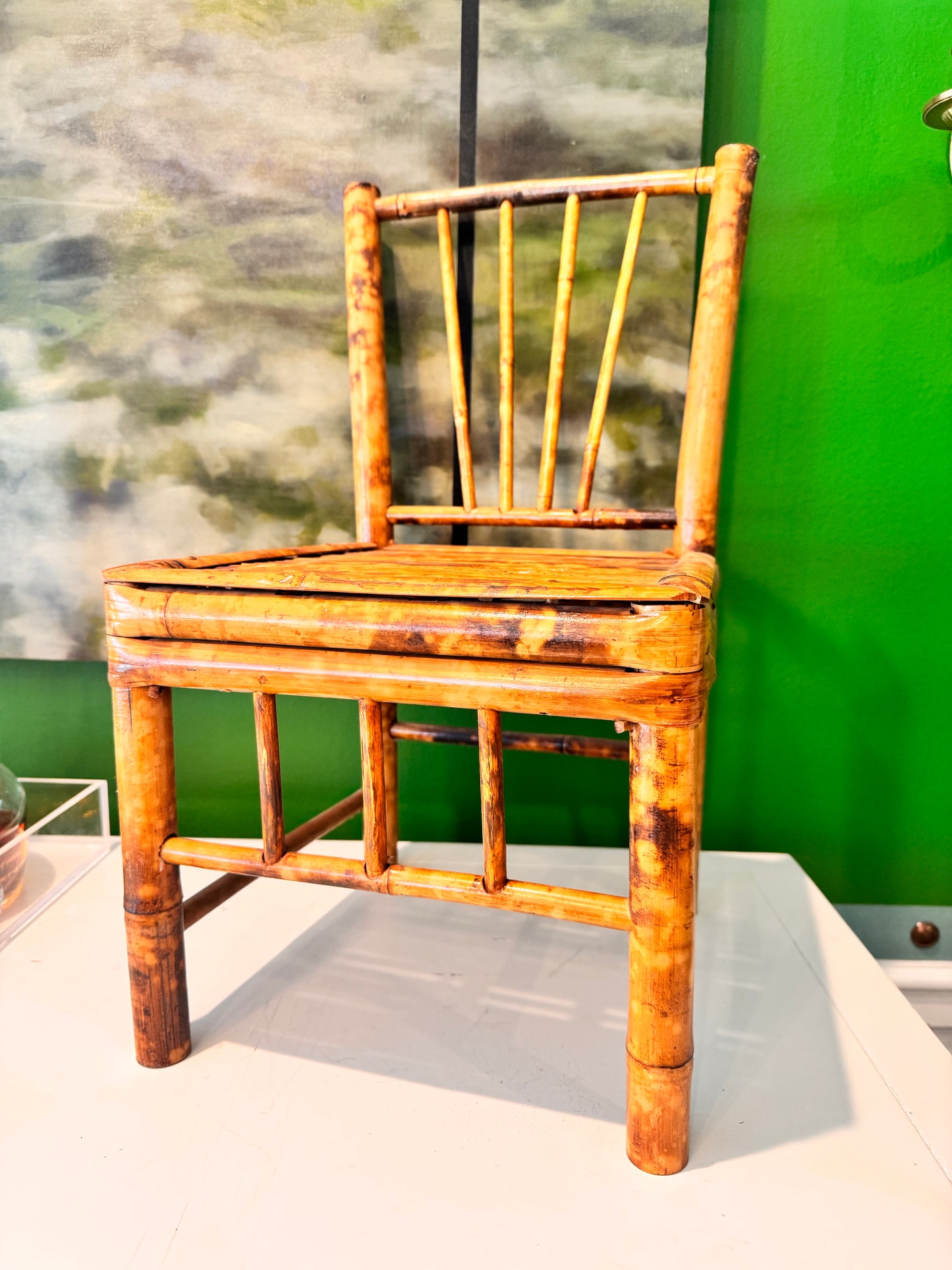 Burnt Bamboo Children's Chair