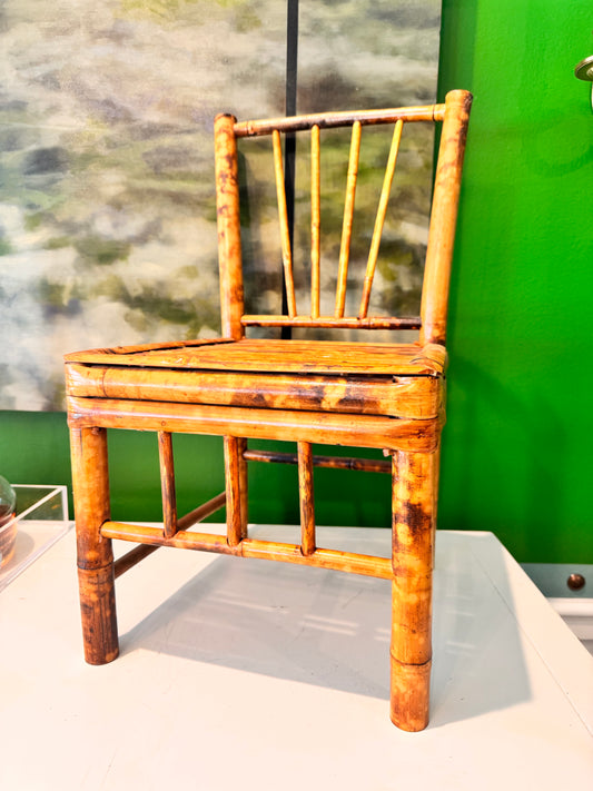 Burnt Bamboo Children's Chair