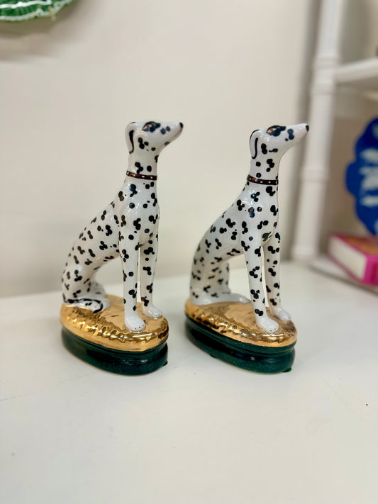 Vintage Stafforsdshire style Dalmatian Style dog Set