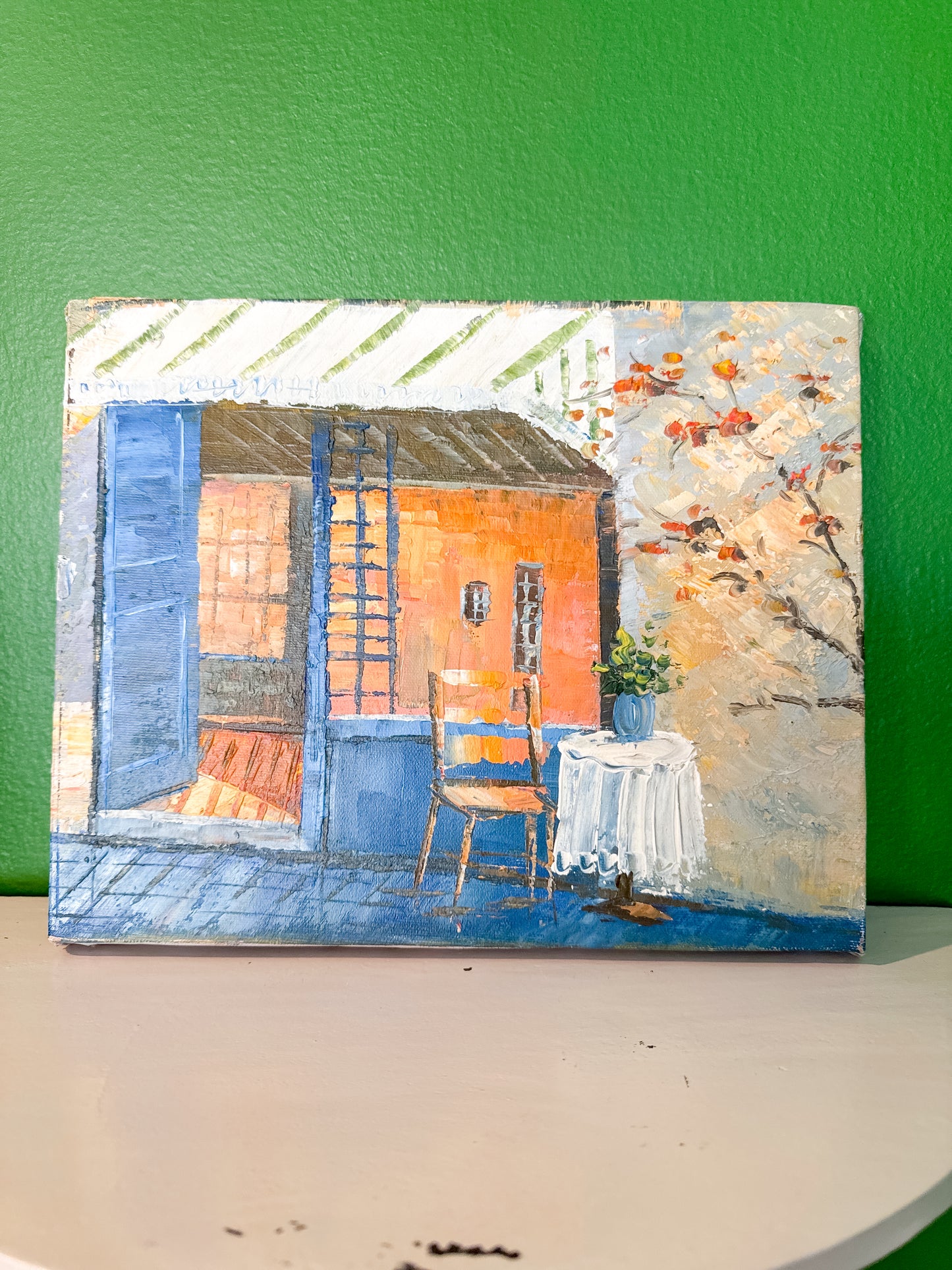 Cafe Oil Painting on Canvas