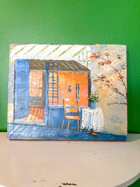 Cafe Oil Painting on Canvas