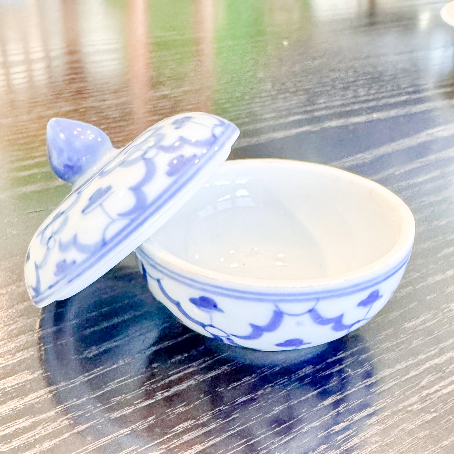 Blue and White Mini Lidded Dish