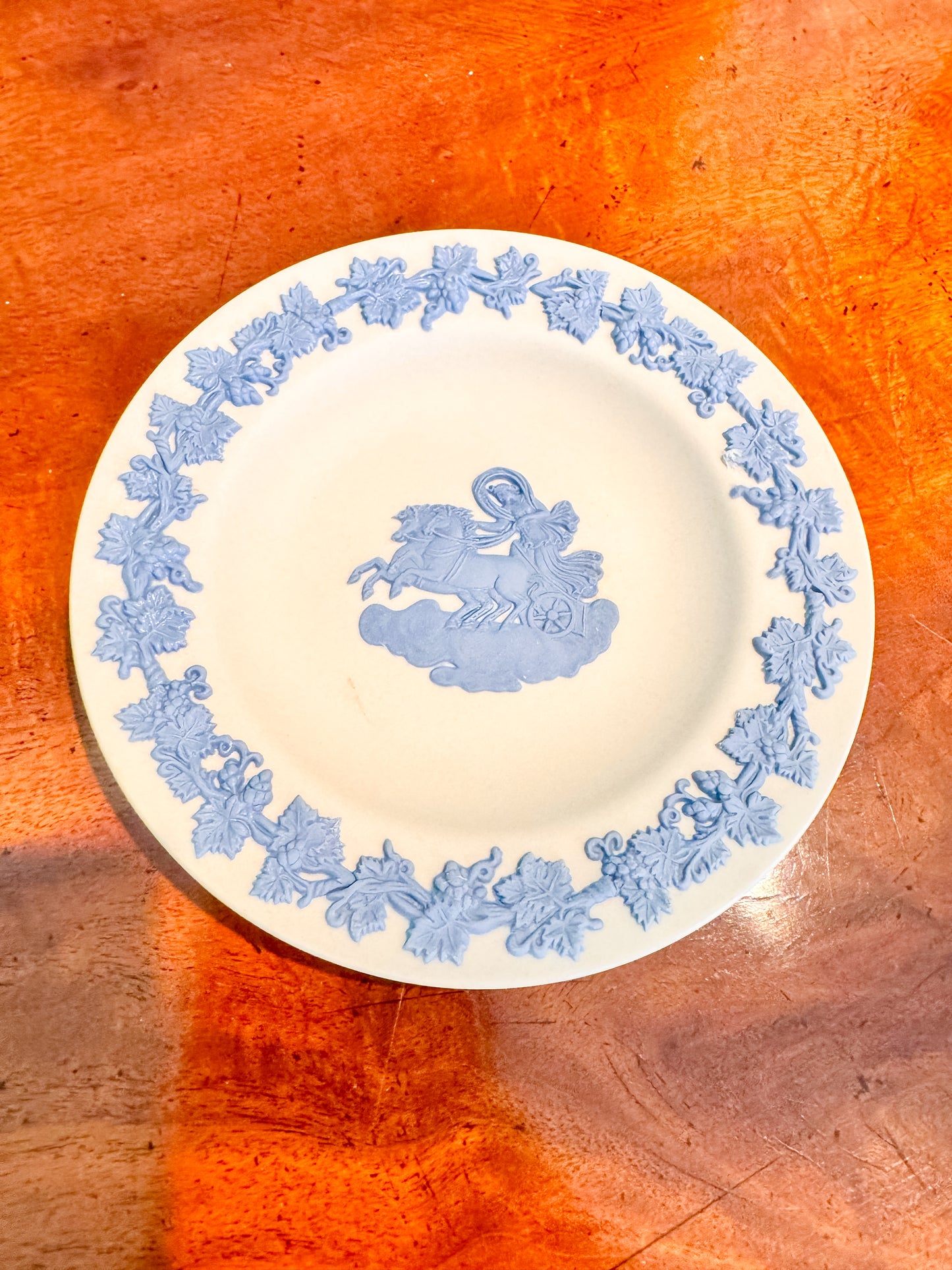 White Wedgewood Jasperware Pegasus Trinket Dish