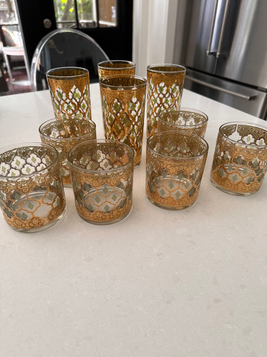 Vintage Culver Valencia Highball glasses (4)