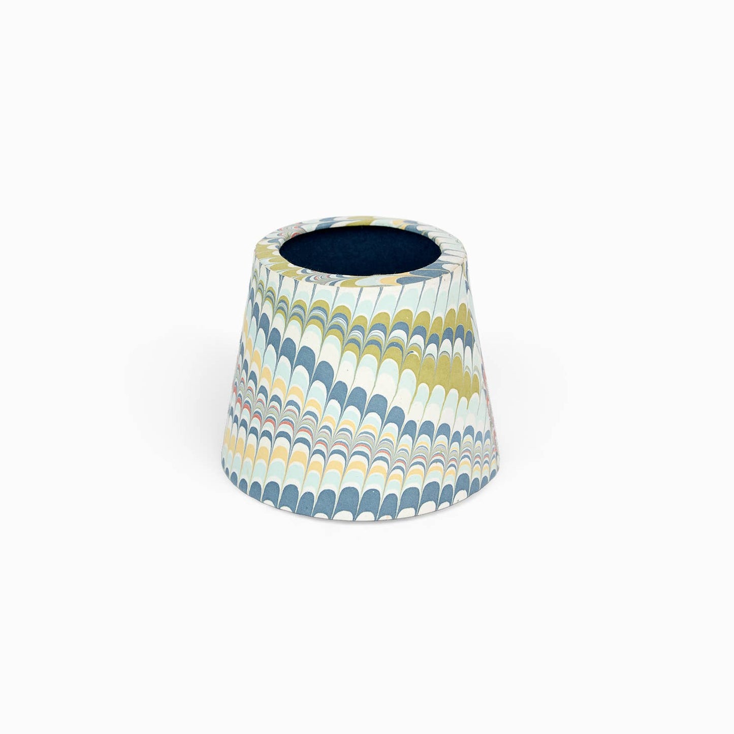PRE ORDER - Hand marbled lampshade for LED table lamp - Ocean Mountain