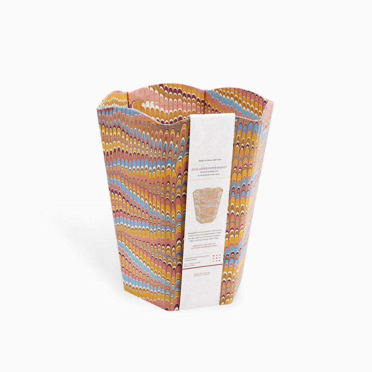 Marbled Wastebasket in Desert Feather