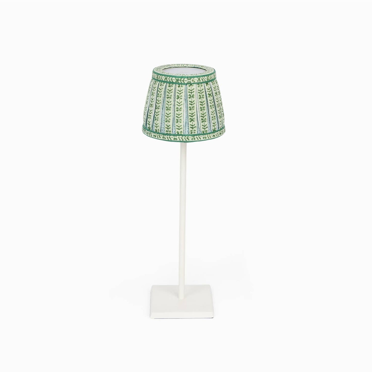 PRE-ORDER Block Printed Lampshade Cover - Mint Sky Rhea